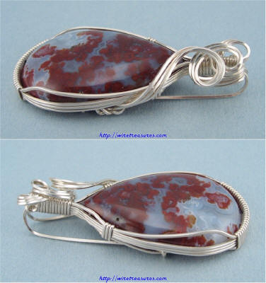 Plume Agate Pendant