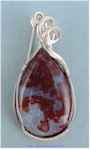 Plume Agate Pendant