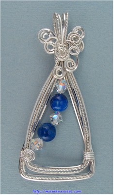 Lapis Lazuli and Swarovski Crystal Pendant