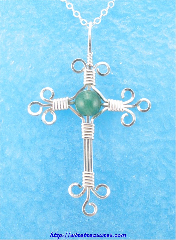 Aventurine Cross Pendant
