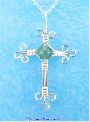 Aventurine Cross Pendant