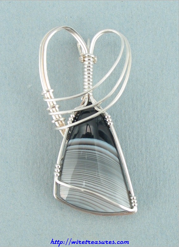 Black Lace Agate Pendant