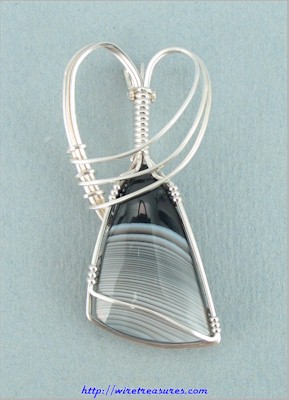 Black Lace Agate Pendant