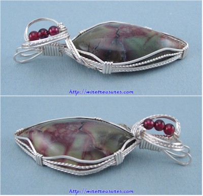 Rubies in Zoisite Pendant