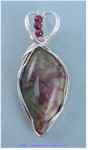 Rubies in Zoisite Pendant
