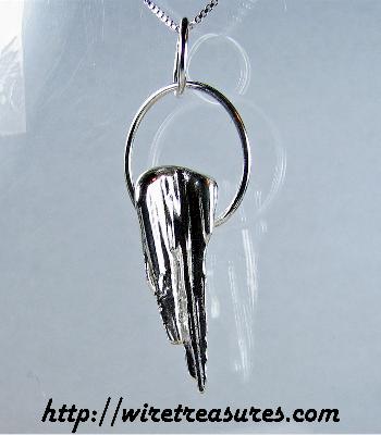 Pinestraw Cast Silver Pendant