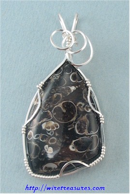 Turritella Jasper Pendant