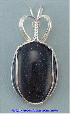 Blue Goldstone Pendant