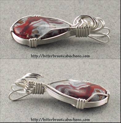 Red Lace Agate Pendant