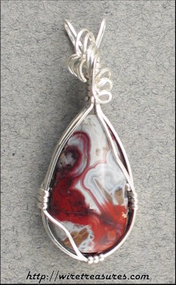 Red Lace Agate Pendant