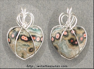 Ocean Jasper Heart Pendant