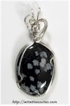 Snowflake Obsidian Pendant