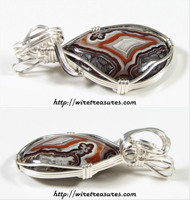 Red Lace Agate Pendant