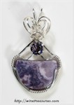Tiffany Stone Pendant with Simulated Amethyst Gemstone