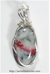 Cinnabar in Quartz Pendant
