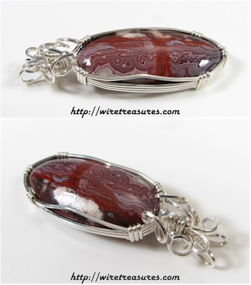 Red Lace Agate Pendant