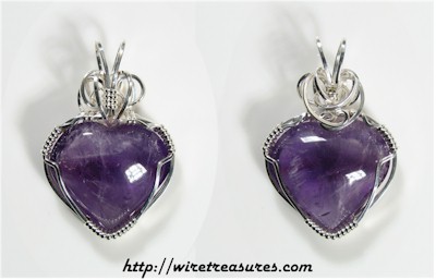 Amethyst Heart Pendant