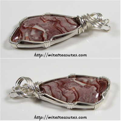 Peppermint Lace Agate Pendant