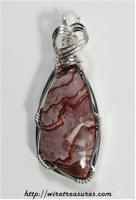 Peppermint Lace Agate Pendant