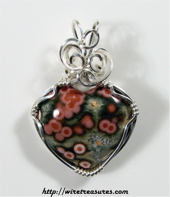 Ocean Jasper Heart Pendant