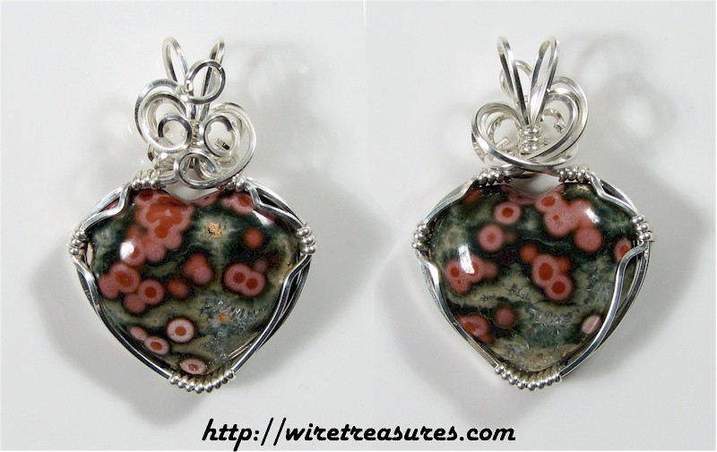 Ocean Jasper Heart Pendant