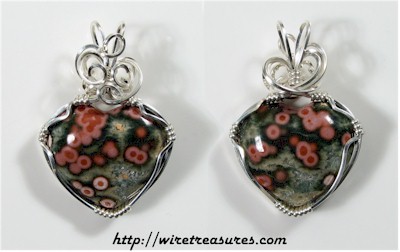 Ocean Jasper Heart Pendant
