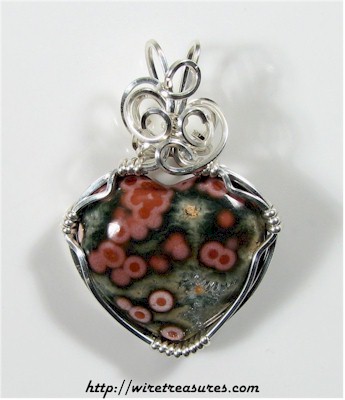 Ocean Jasper Heart Pendant