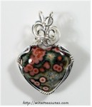 Ocean Jasper Heart Pendant