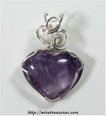 Amethyst Heart Pendant