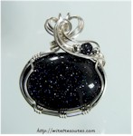 Blue Goldstone Pendant