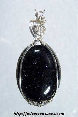 Blue Goldstone Pendant