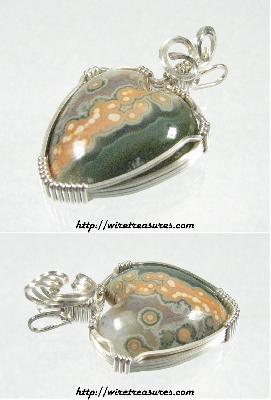 Ocean Jasper Heart Pendant