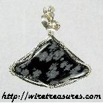 Snowflake Obsidian Pendant