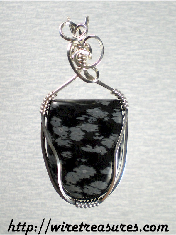 Snowflake Obsidian Pendant