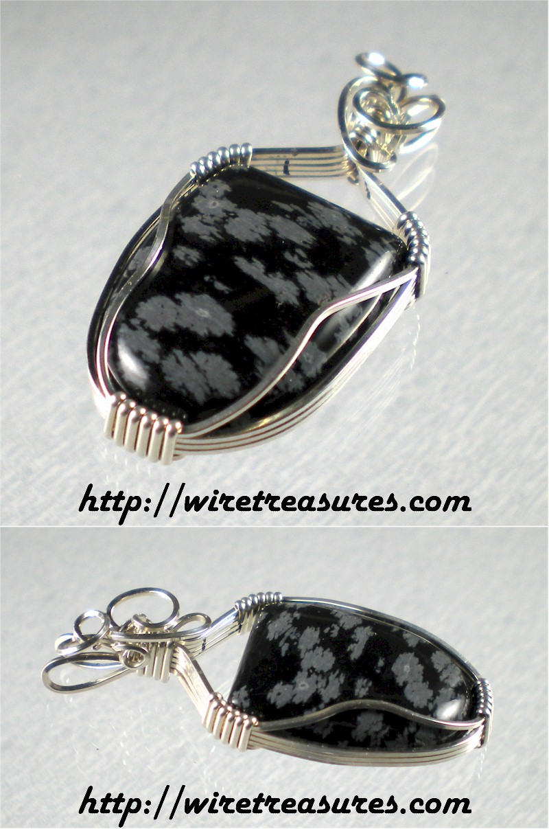 Snowflake Obsidian Pendant