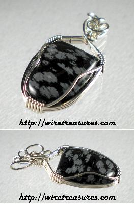 Snowflake Obsidian Pendant