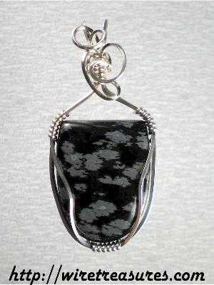 Snowflake Obsidian Pendant