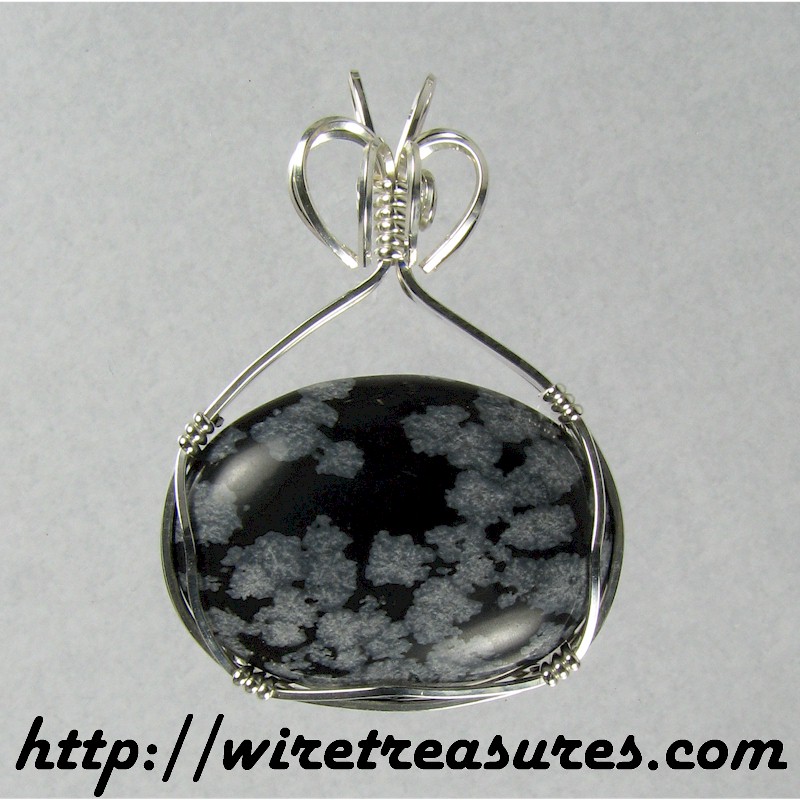 Snowflake Obsidian Pendant