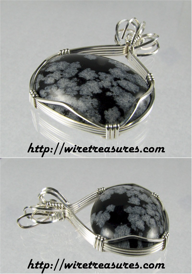 Snowflake Obsidian Pendant