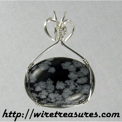 Snowflake Obsidian Pendant