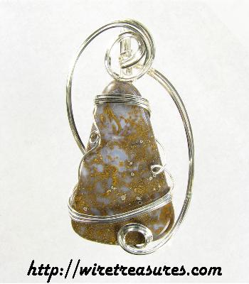 Moss Agate Sculptured Pendant
