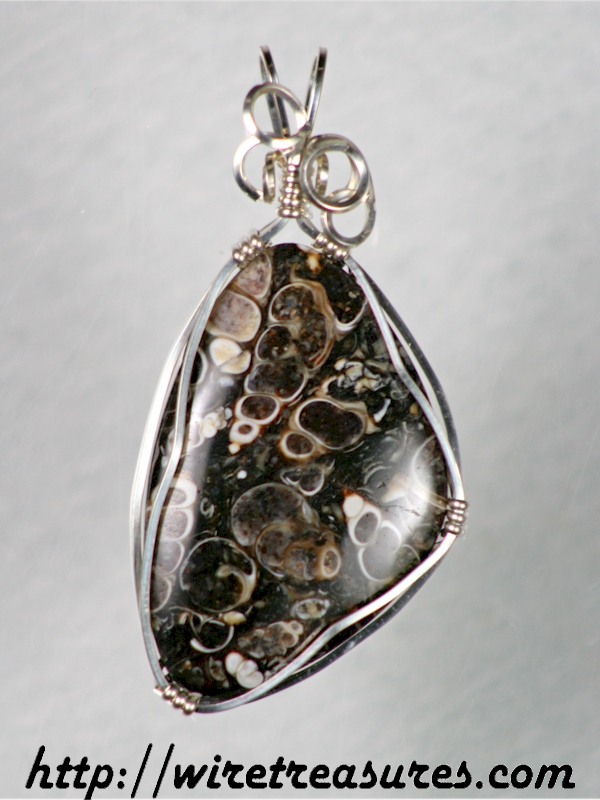 Turritella Jasper Pendant
