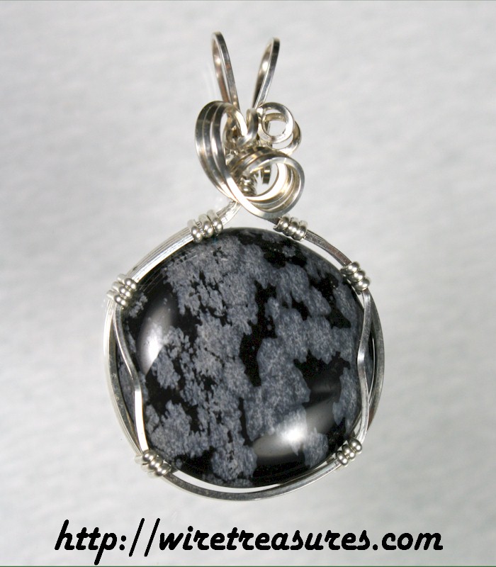 Snowflake Obsidian Pendant