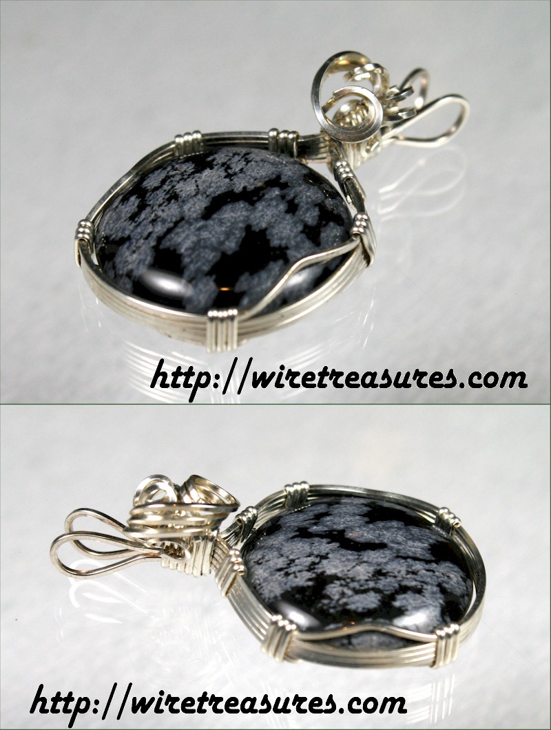 Snowflake Obsidian Pendant