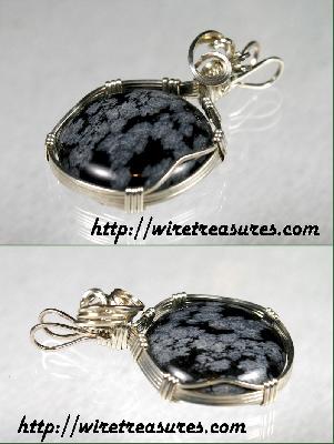 Snowflake Obsidian Pendant