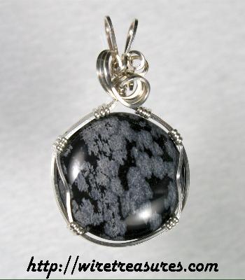 Snowflake Obsidian Pendant