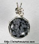 Snowflake Obsidian Pendant