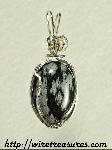 Snowflake Obsidian Pendant