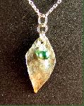 Leaf with Bead Pendant