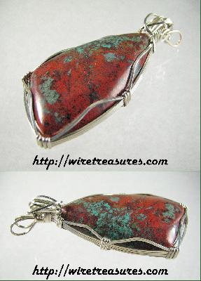 Chrysocolla & Cuprite ("Sonora Sunset") Pendant
